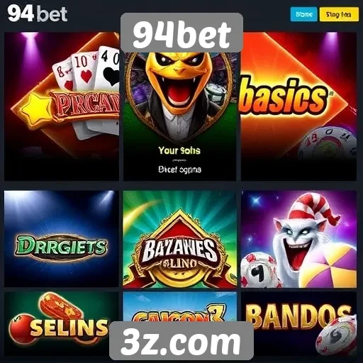 Comparativa de jogos disponíveis na 94bet