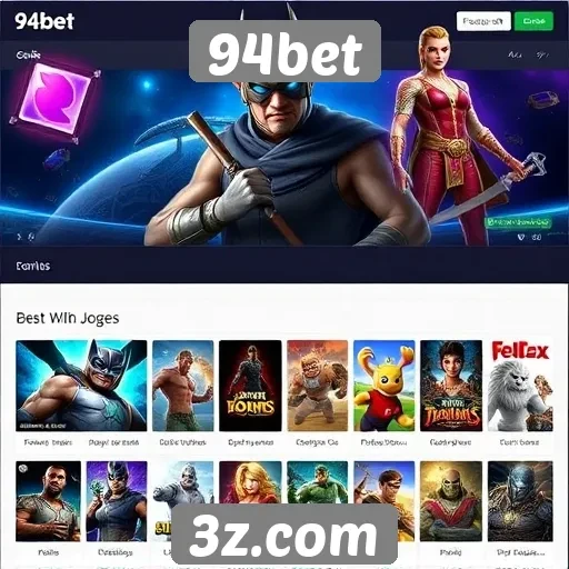 Diversidade de jogos disponíveis na plataforma 94bet